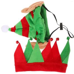 Dog Apparel Pet Hat Collar And Headgear Kitten Collars Cosplay Christmas Hats Ornaments Flannel For Dogs Elf Costume Caps