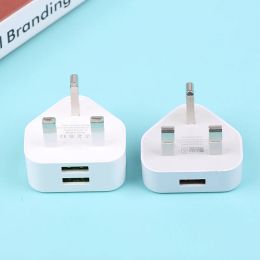 1PC Universal UK Plug 3 Pin Wall Charger Adapter With 1/2 USB Ports Charging For Iphone 11 For Samsung/Huawei Charging Charger
