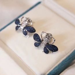 Earrings Bee Earring For Women Fine Jewellery Cute Style Has Blue Green Gold Three Colour Free Shipping