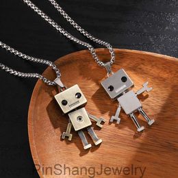 Hip hop Robot Net Red Necklace men and women couple sweater chain ins disco personality trend