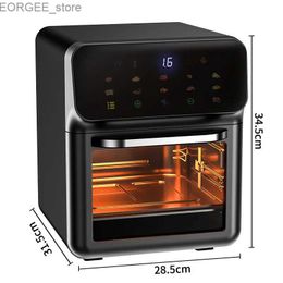 Air Fryers 10L Large Capacity Electric Air Fryers Oil-free Automatic Household Kitchen 360Baking Convection Oven Deep Fryer without Oil Y240402