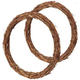 Decorative Flowers Grapevine Twig Garland Wreath Circle Floral Decorations Rattan For Making Garlands