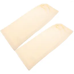 Chair Covers 2Pcs Universal Sofa Armrest Cover Elastic Protector Solid Color Protective Cloth Beige For Sofas
