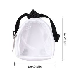 PVC Mini Bag 1/6 Doll Suit 15-20cm Doll Transparent Backpack Kids Gifts Children Toys Doll Backpack Bag Accessories