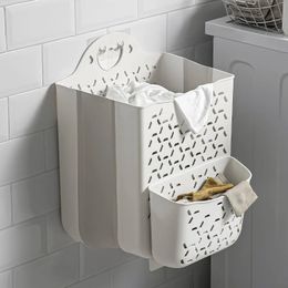 2024 Dirty Clothes Storage Basket Household Laundry Bag Wall-mounted Storage Bag Folding Bathroom Laundry Basket1. Laundry organization for small spaces