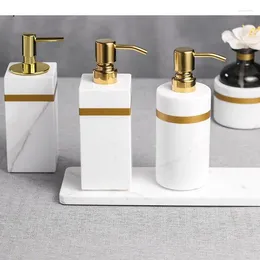 Liquid Soap Dispenser Nordic Natural Marble Home Bathroom Shampoo Shower Gel Bottles Sanitizer Container Kitchen Accessories