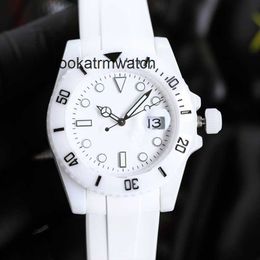 Automatic Watch RLX Factory Clean Man Ceramic Watches Case Watch Mens Luxury Automatic Whitre Watches 41mm Rubber Strap Swimming Wristwatches Sapphire Luminous