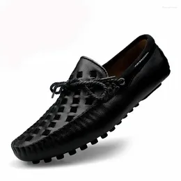 Casual Shoes Cow Leather Men Moccasins Loafers Fashion Male Business Formal Youth Driving Footwear