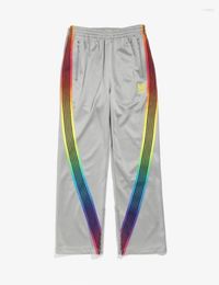 Men039s Pants Men039s 2022 AWGE Needles Sweatpants Men Women Butterfly Embroidered Drawstring Track Striped Webbing Trousers9238544