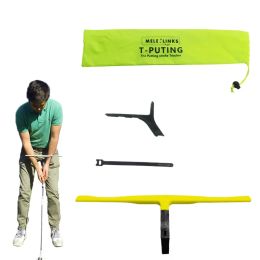Portable Golf Putting Trainer T-Putting Exerciser Training Aids For Golf Putter Beginner Improve Putter Skills Golf Accessories