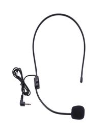 Portable Headset Microphone Wired 35mm Moving Flexible Earphone Dynamic Jack Mic For Loudspeaker Tour Guide Teaching Lecture2252005