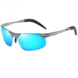 2024 Sunglasses Men Aluminum Magnesium Frame Sport Sun Glasses Driver Retro Goggles Sunglass UV400 Anti-Glare sunglasses