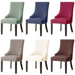 Chair Covers Jacquard Elastic Armchair Seat Living Room Solid Colours Wingback Sloping Spandex Office El