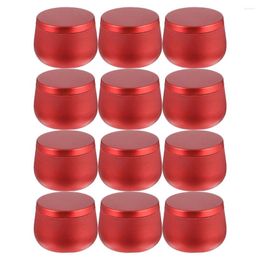 Storage Bottles 12 Pcs Belly Jar Christmas Crafts Tinplate Tins Beaded Tea Boxes Round Gift Travel Universal Packaging