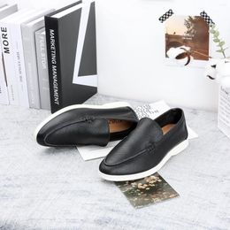 Casual Shoes Loafers Designer Mocasines For Women 2024 Luxury Black Cow Leather Flats Men Brand High Quality Slip On