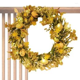 Decorative Flowers Spring Easter Wreaths Cute Eggs Wreath With Artificial LED Lights Decorations And