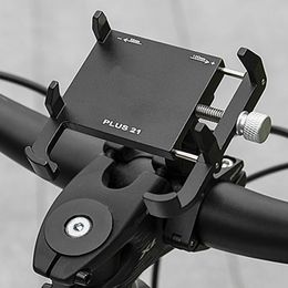 GUB PLUS 21 Motorcycle Bike Phone Holder Aluminum Alloy Cell Phone Holder Bracket Rotatable Adjustable Anti-slip Cycling Parts