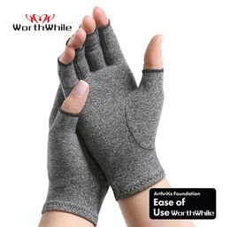 WorthWhile 1 Pair Compression Arthritis Gloves Wrist Support Cotton Joint Pain Relief Hand Brace Women Men Therapy Wristband8598783