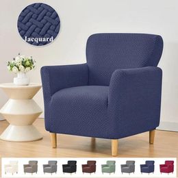 Chair Covers Jacquard Solid Colour Tub Club Elastic Lazy Boy Slipcovers For Living Room Single Sofa Home Bar Counter