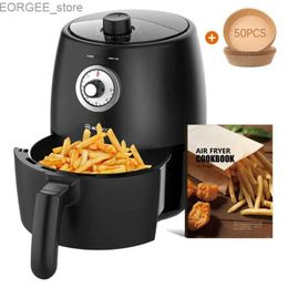 Air Fryers Air Fryer 2QT Hot Air Fryer Cooker Includes Air Fryer Paper Liners for Healthy Cooking Y240402