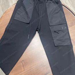 Designer Mens Pants Overalls Sweatpants Polyester Y3 Casual Sports Pants Splicing Pocket Design Zipper Casual Trouser