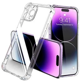 Cell Phone Cases Shockproof Silicone Clear Case for IPhone 12 13 11 14 Pro Max Mini Lens Protection Back XS MAX XR 7 8 Plus 2442