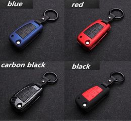 Colorful ABS Carbon Fiber Silica Gel Car Key Case For C6 A7 A8 R8 A1 A3 A4 A5 Q7 Auto Styling Holder Cover Shell Accessorie2524628