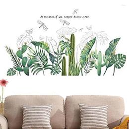 Window Stickers 1 PC DIY Tropical Beach Palm Leaves Wall Sticker Modern Art Decal Mural For Kids Rooms Home Decor