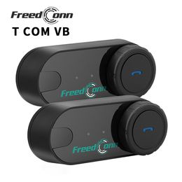 Freedconn TCom VB Motorcycle Helmet Intercom Bluetooth Headset Group Headphone 6 Riders BT 5.0 FM Music Share intercomunicator System