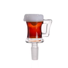 14mm 18mm Joint Vintage Unique Beer Glass Bowl Smoking Accessories Hookah Tobacco Cup Design for Glass Water Pipe PT3570