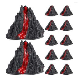 Garden Decorations 12pcs Sand Table Volcano Statues Ornament Plastic