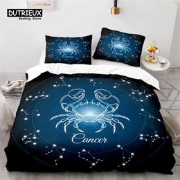 Bedding Sets Twelve Constellation Set For Kids Child Girls Boys 3D Print Cancer Duvet Cover Mystery Galaxy Comforter Pillowcase
