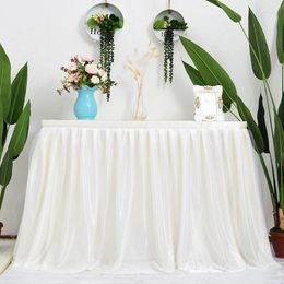 Table Skirt 2024 High Quality Durable Decoration Home Textile Desk Cover For Wedding Party Banquet