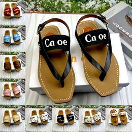 2024 Summer Designer Sandals Luxury Clogs Mule Flat Sandals Womens Woody Slide Letter Loafers Slippers Womens Pink Slippers Summer Beach Platform Shoes