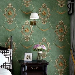 Wallpapers Q QIHANG European Style Retro Pastoral Bouquet Living Room TV Background Wall Non-woven Wallpaper 0.53m 10m 5.3m2