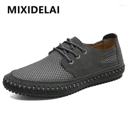 Casual Shoes Men Summer Outdoor Loafers Breathable Plus Size Sneakers Fashion Handmade Male Mesh Flat Men's