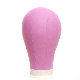 Stands 21/22/23 Inch Rainbow Color Canvas Block Mannequin Head Wig Stand Making Head Hair Styling Manikin Head For Making Wig Display