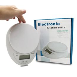 5kg1g Portable Digital Scale LED Electronic Scales Postal Food Balance Measuring Weight Kitchen 240325