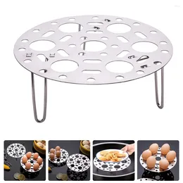 Double Boilers Stainless Steel Steamer Rack Round Cooling Folding Egg Stand Lifting In Pots For Canning Cooking Steaming