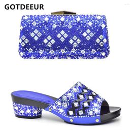 Dress Shoes Fashion Wedding Shoe And Purse For Bride Matching Bags High Quality Glitter Nigerian Party Sandals Clutch