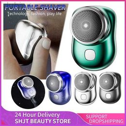 Electric Shavers Mini Travel Shaver For Men Pocket Size Washable Rechargeable Portable Painless Cordless Trimmer Knive Face Beard Razor 2442