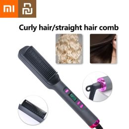 Irons Youpin Xiaomi Electric Hot Comb Multifunctional Straight Hair Comb Negative Ion AntiScalding Styling Tool Straightening Brush