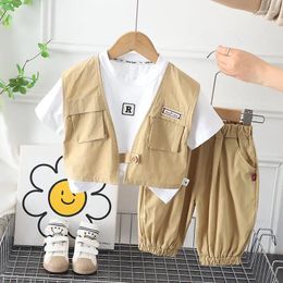 Clothing Sets Summer Baby Clothes Suit Children Boys Girls Gentleman T Shirt Shorts 2Pcs/Set Toddler Casual Infant Kids Tracksuit