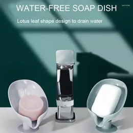 Liquid Soap Dispenser Drain Holder Leaf Shape Box Shaped Non Perforated Standing Suction Cup Drainage Sanitary Ware Container