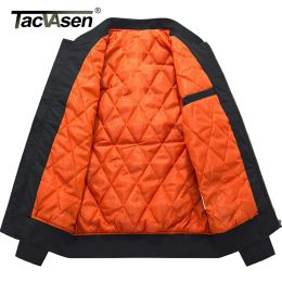 TACVASEN Winter Padded Bomber Jackets Outwear Mens Retro Pilot Jacket Coat Casual Baseball Jackets Varsity Jackets Streetwear