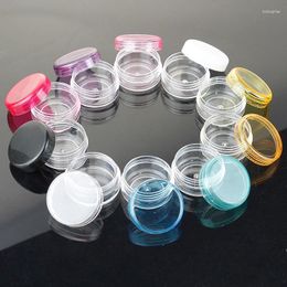 Storage Bottles 70/105pcs 3g 3ml Empty Plastic Cosmetic Makeup Jar Pots Transparent Sample Eyeshadow Cream Lip Container With Cap