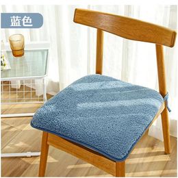 Chair Covers Imitation Lamb Woof Seat Cushion Square Stool Cushions For Home Dining Room Office Solid Colour Chairs Pads