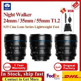 Sirui Night Walker 24mm 35mm 55mm T12 S35 Cine Lens Series Lightweight Fast Aperture Lenses for Scenery Documentary y240327
