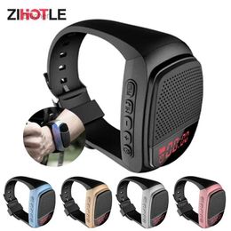 Portable Speakers ZIHOTLE B90 Watch Bluetooth Speaker USB Charging Wearable Portable Outdoor Sports Bicycle Running SpeakerL2404