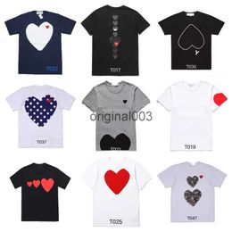 2024 Play Mens t Shirt Designer Red Commes Heart Women Garcons s Badge Des Quanlity Ts Cotton Cdg Embroidery Short Sleeve kl